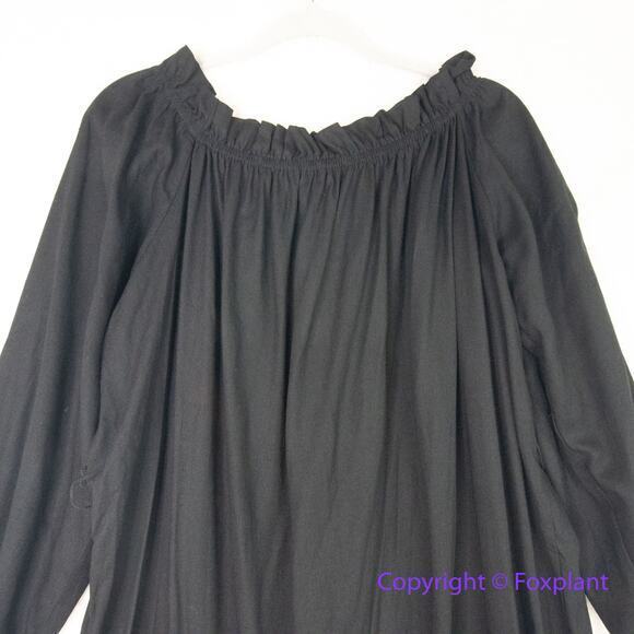 New!‎ Eloquii black Linen Maxi Day Dress, size 18/20 - Picture 9 of 13